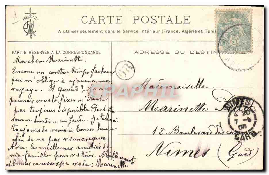 CPA Folklore Le puits de la ferme Environs de St Brieuc  — Verso
