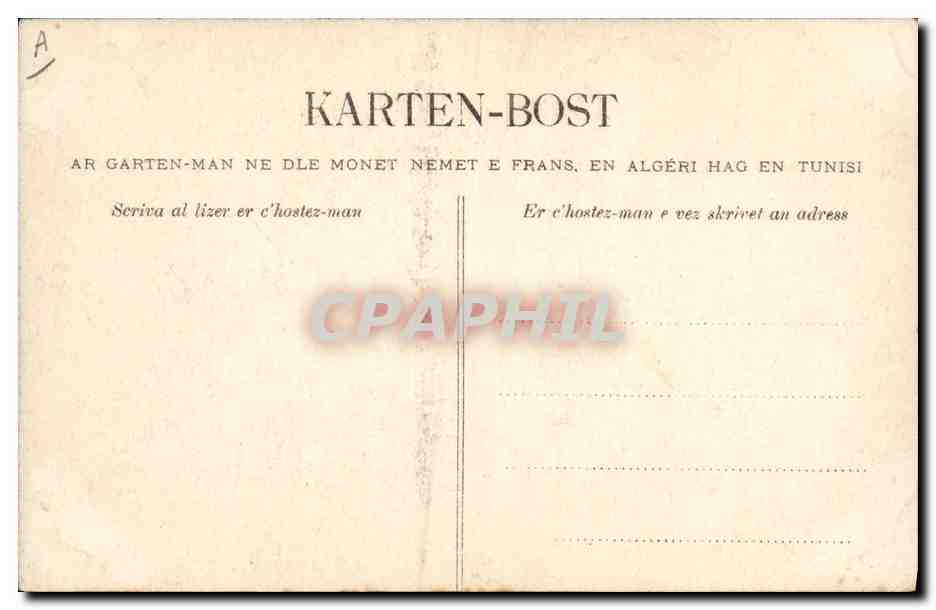 CPA Folklore Artisane de Baud  — Verso