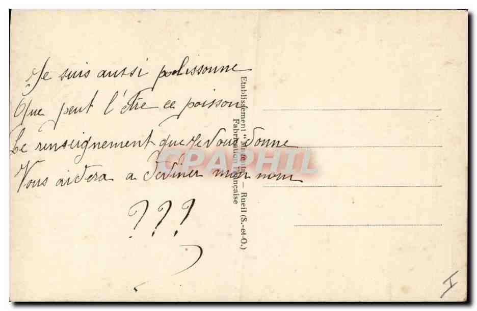 CPA Fantaisie Paques 1er Avril Femme  — Rückseite