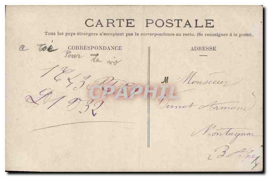 CPA Fantaisie Paques 1er Avril Femme  — Rückseite