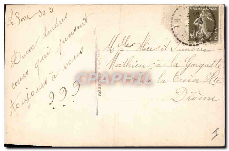 CPA Fantaisie Paques 1er Avril Femme  — Rückseite