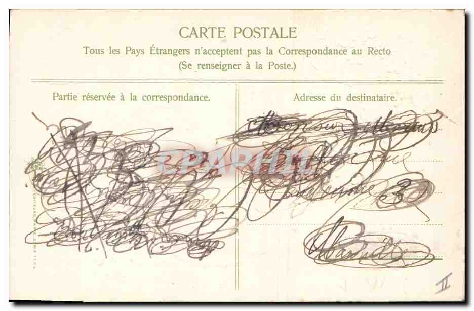 CPA Fantaisie Paques 1er Avril Fleurs  — Rückseite