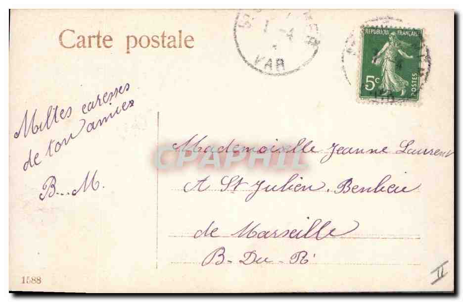 CPA Fantaisie Paques 1er Avril Enfants  — Rückseite