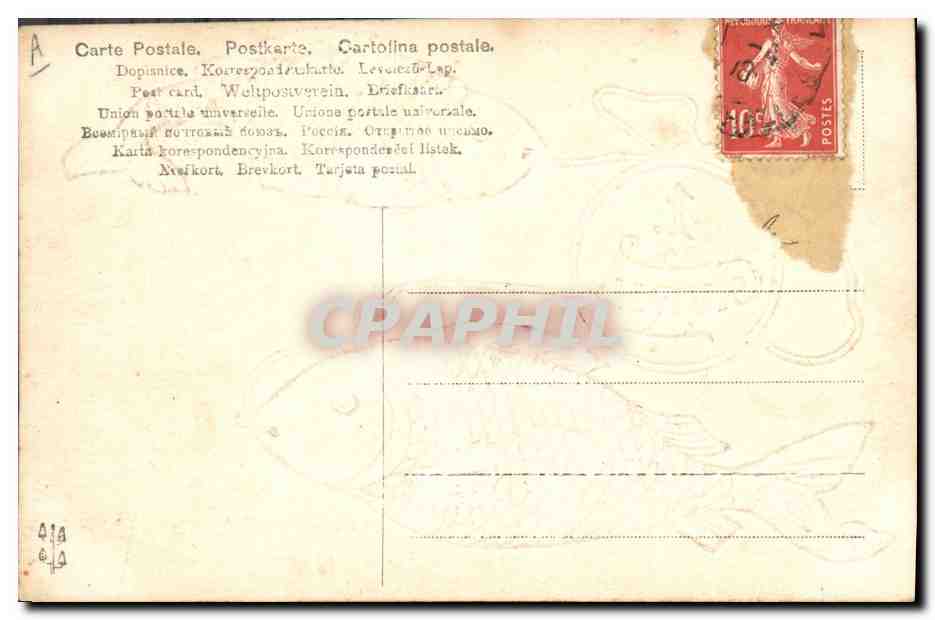 Deux poissons — 1er avril — éditeur non identifié — Verso