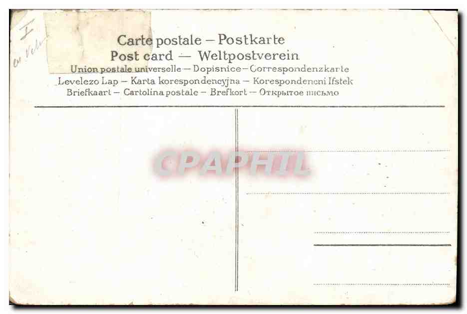 CPA Fantaisie Paques 1er Avril Femme  — Rückseite
