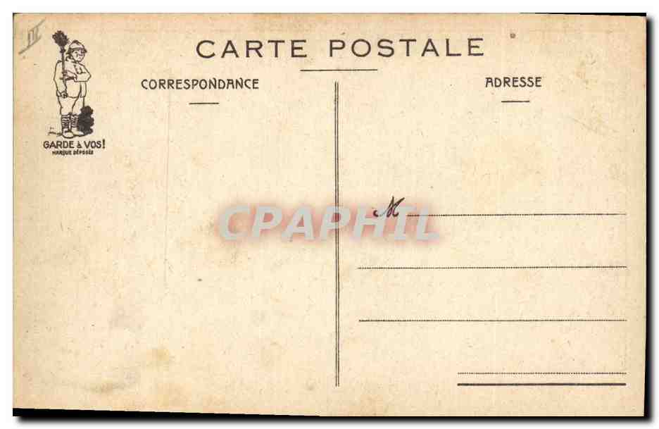 CPA Fantaisie Les cinq sens du soldat La vue Poussette Militaria  — Rückseite