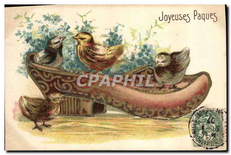 Pulcini in una scarpa — Buone Pasque — J.C. Paris