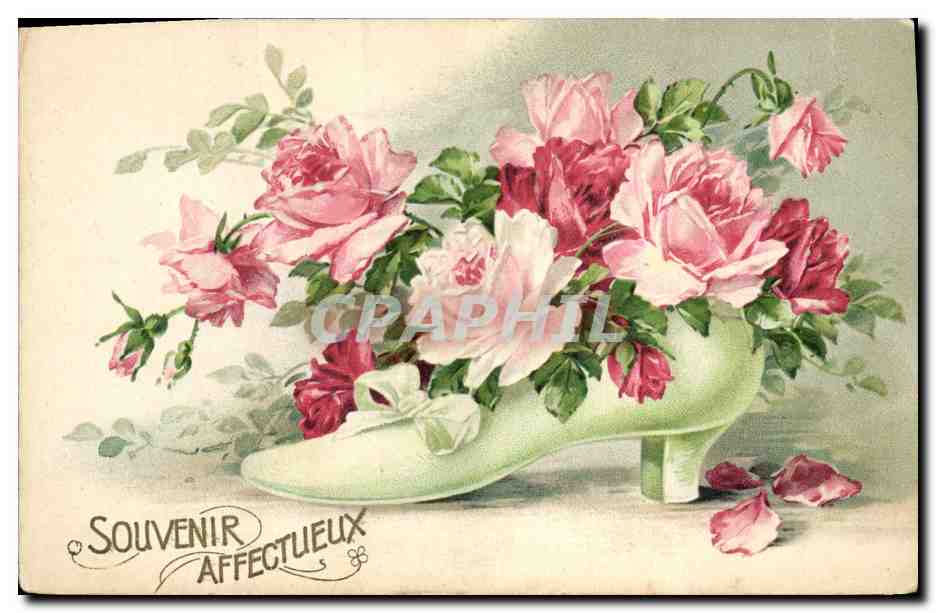Fleurs de rose dans un soulier — Souvenir affectueux — K.F. ÉDITIONS, Paris