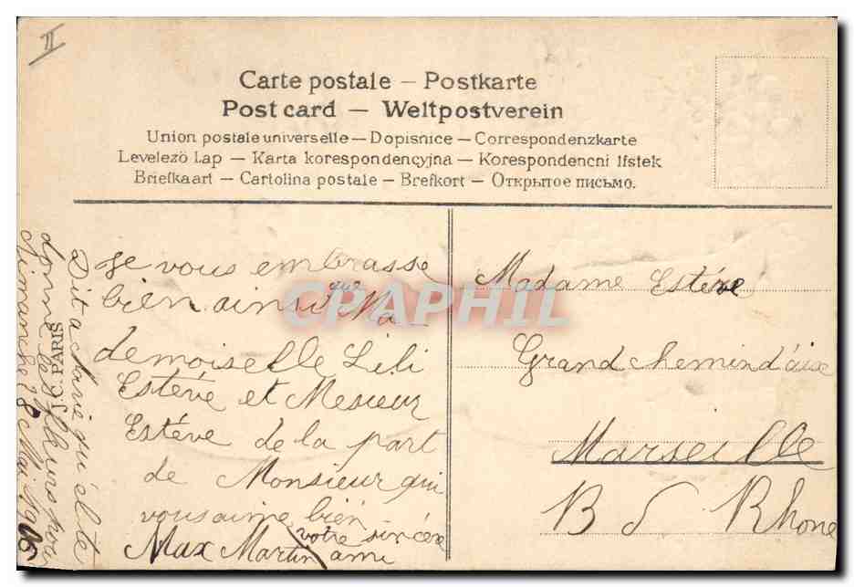 CPA Fantaisie Poussins Sabot  — Rückseite