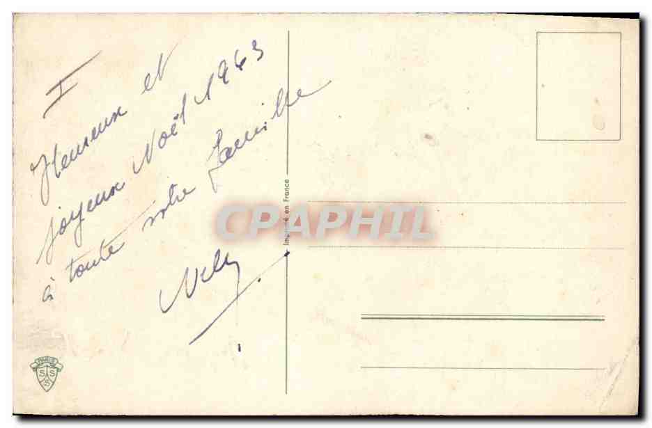 CPA Fantaisie Fleurs Sabot  — Back