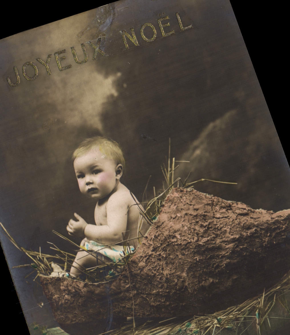 CPA Fantaisie Enfant Bebe Noel Sabot 