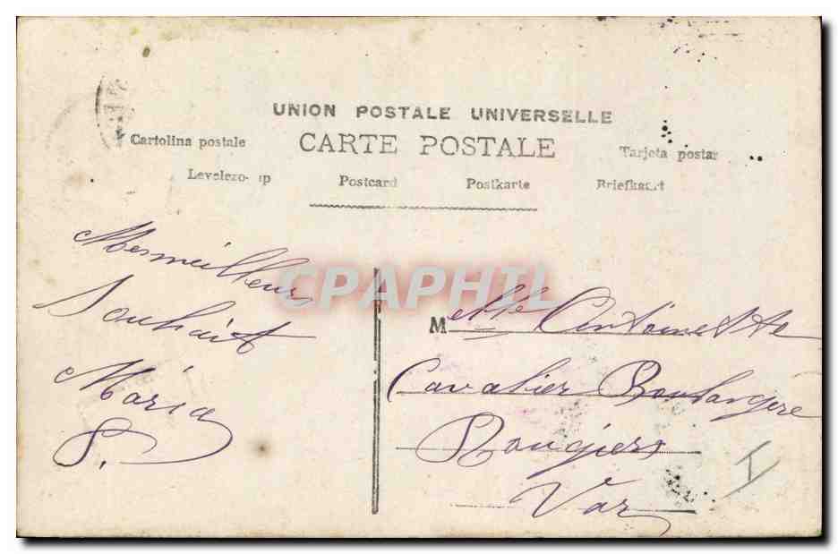 CPA Fantaisie Femme Bonne annee Sabot  — Rückseite