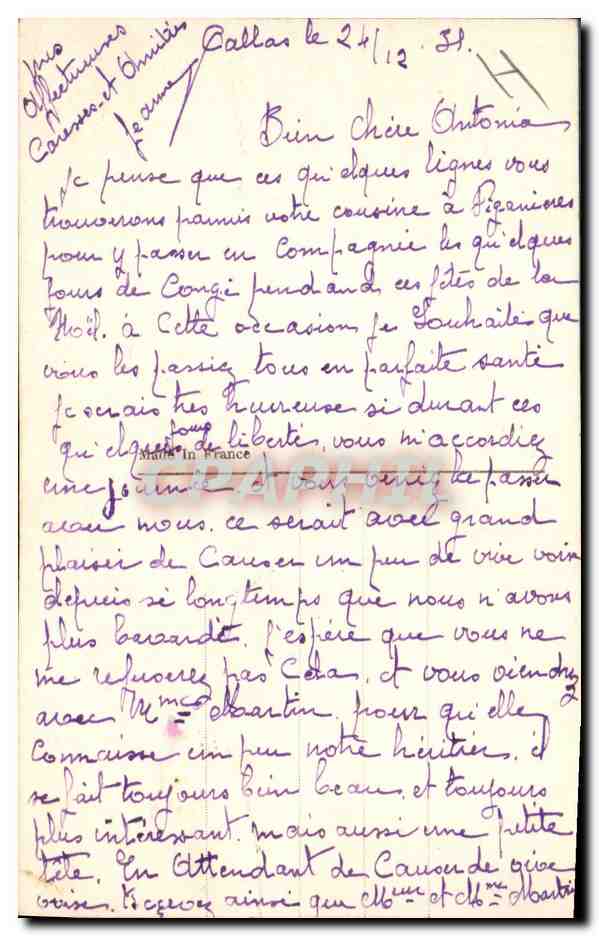 CPA Fantaisie Enfant Sabot  — Rückseite