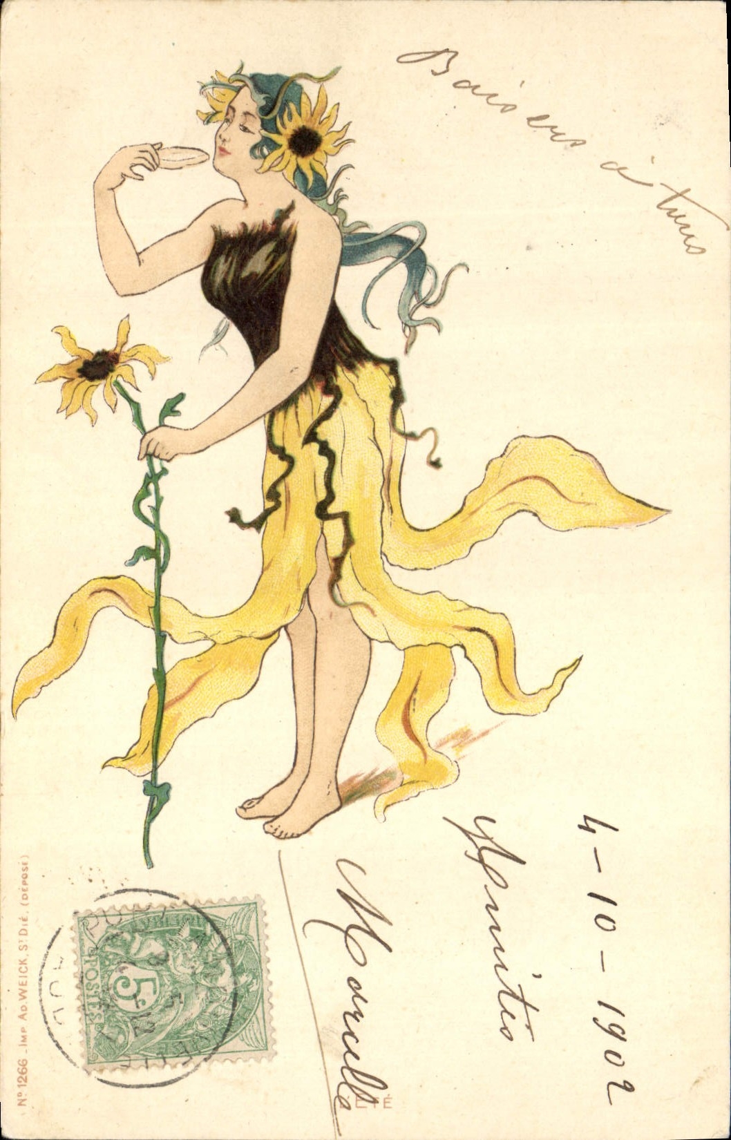 CPA Fantaisie Illustrateur Femme L'ete 
