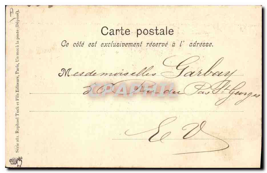CPA Fantaisie Illustrateur Femme Bonne annee  — Rückseite