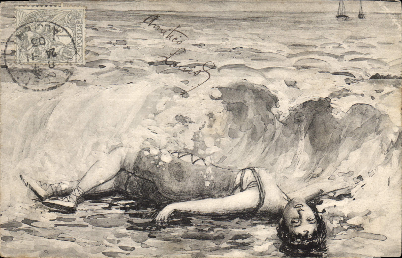 CPA Fantaisie Illustrateur Femme 