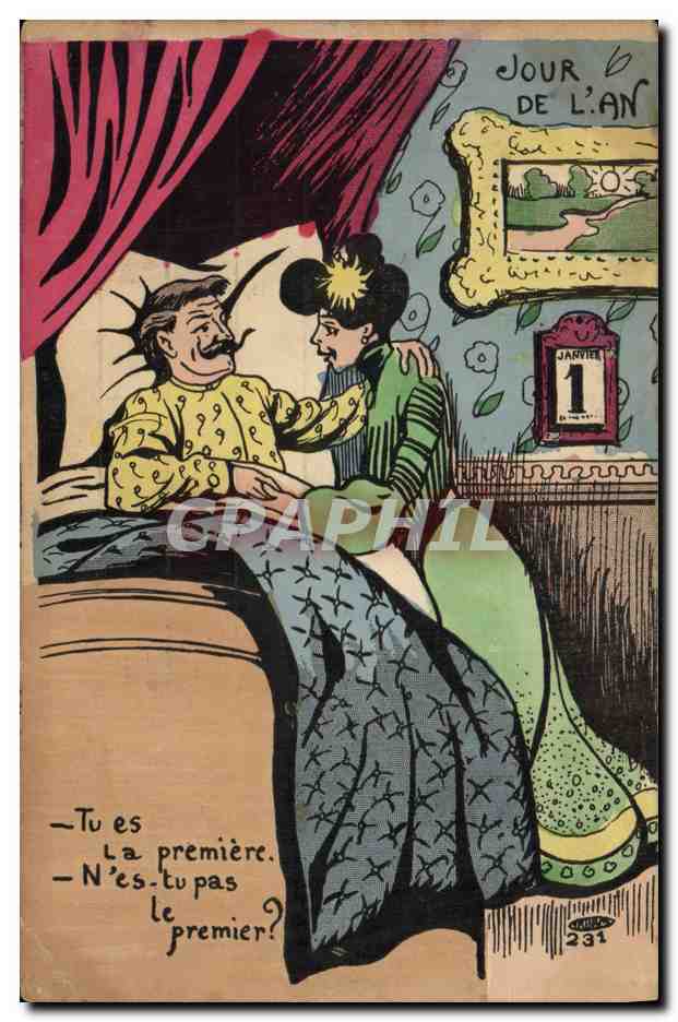 CPA Fantaisie Illustrateur Femme Jour de l'an 