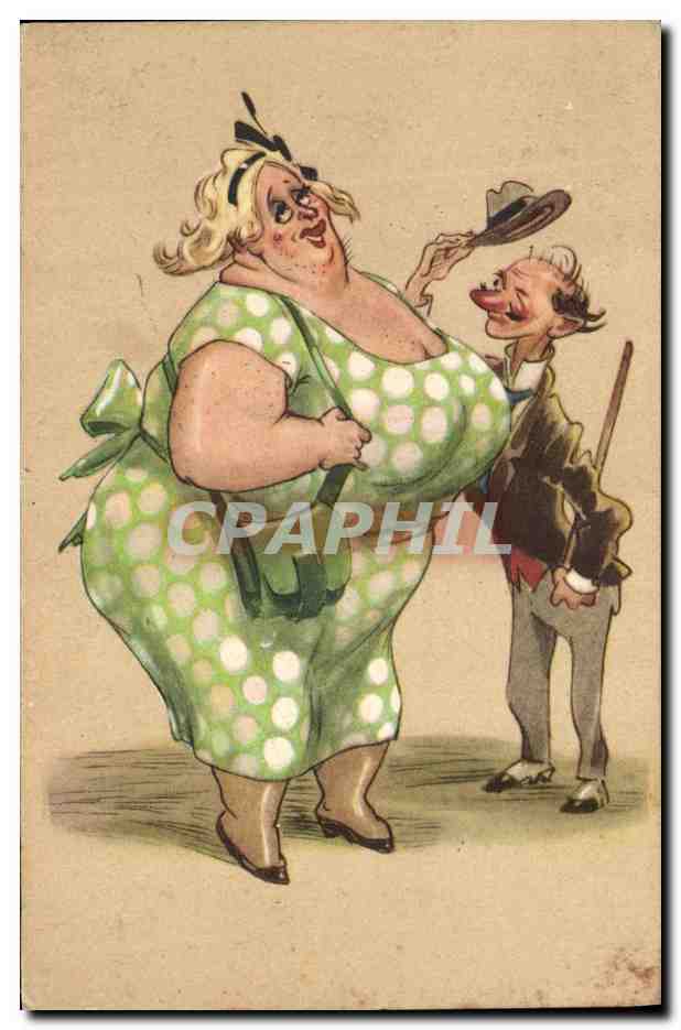 CPA Fantaisie Illustrateur Femme forte 