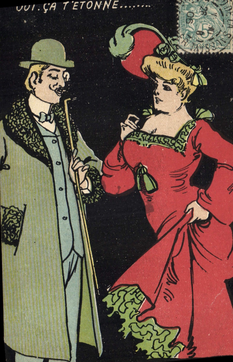 CPA Fantaisie Illustrateur Femme Ah comme tu as engraisse 