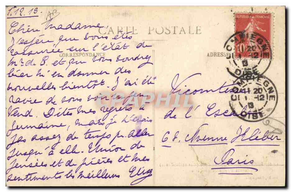 CPA Compiegne Fetes de Jeanne d'Arc 8 et 15 juin 1913 Jeanne d'Arc ecoute les vois  — Rückseite