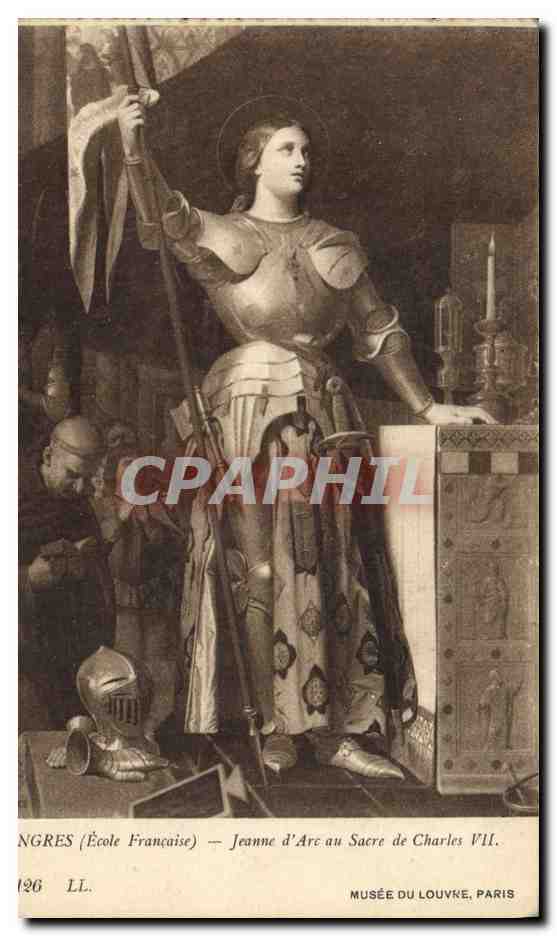 CPA Jeanne d'Arc au sacre de Charles VII Musee du Louvre Paris Ingres 