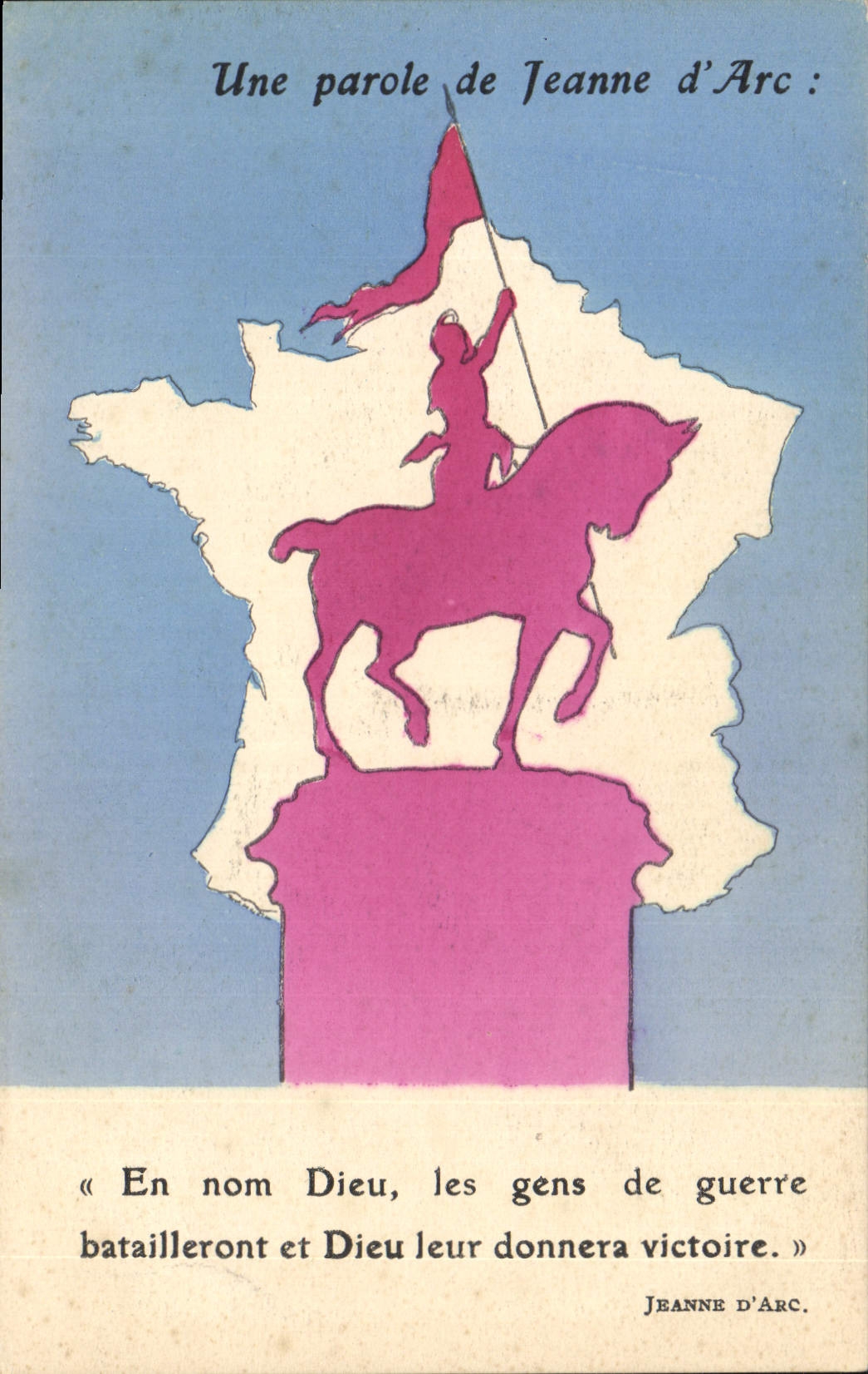 CPA Jeanne d'Arc Une parole France Cheval 