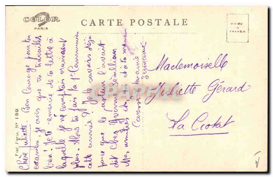 CPA Jeanne d'Arc Une parole France Cheval  — Rückseite