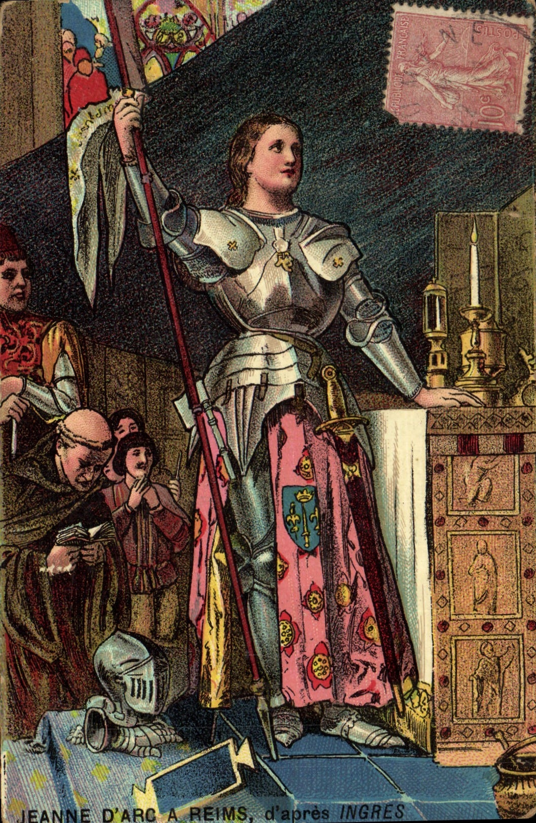 CPA Jeanne d'Arc a Reims d'apres Ingres 
