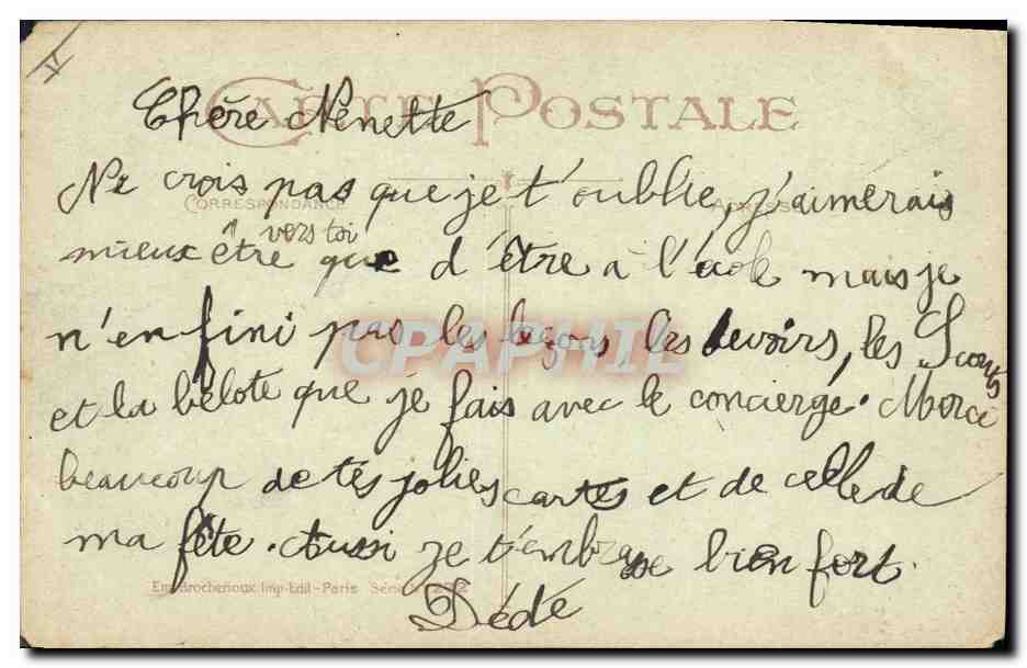 CPA Fantaisie Illustrateur Griff Nos dict on  — Rückseite