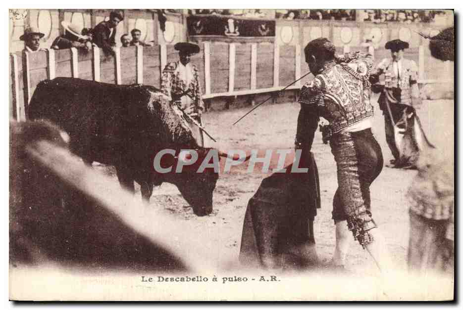 CPA Corrida Course de taureaux La descabello a pulso 