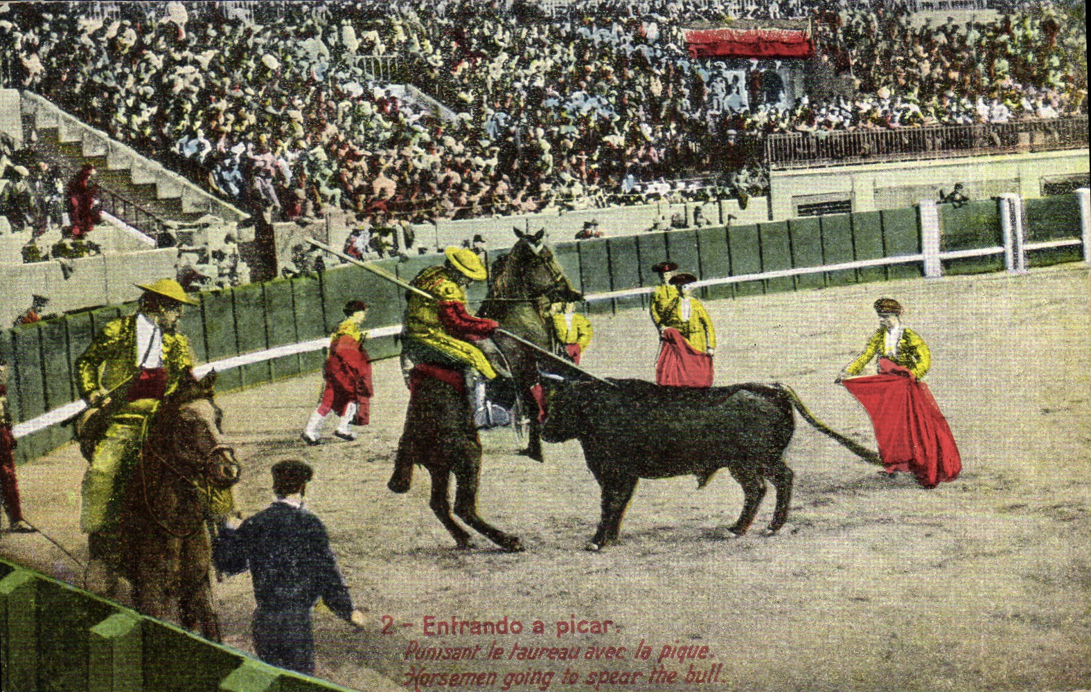 CPA Corrida Course de taureaux Entrando a picar 