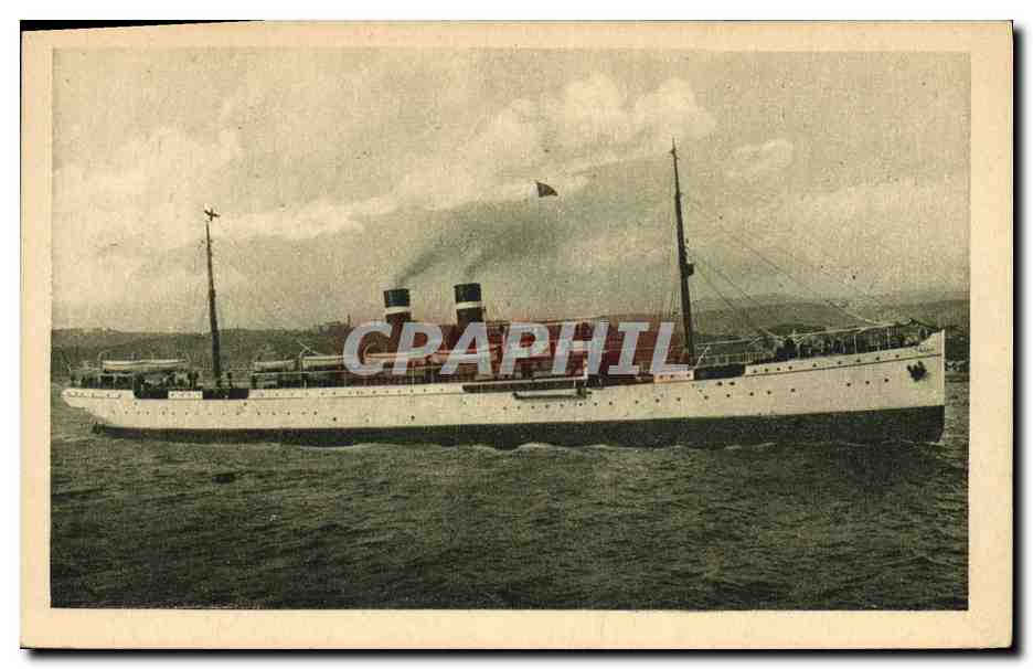 CPA Bateau Paquebot Fabre Line SS Roma 