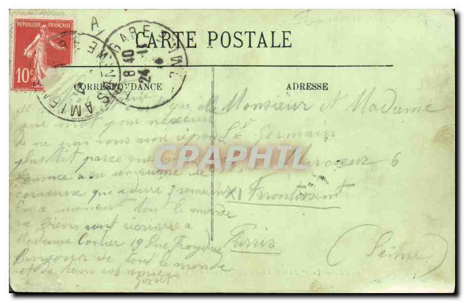 Le Havre — Le "Rochambeau", de la Cie Générale Transatlantique — LL. n°29 — Verso