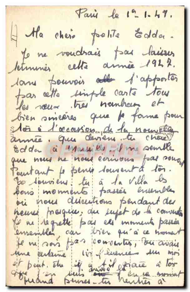 CPA Fantaisie Bonhomme de neige Enfant Bonne annee  — Rückseite
