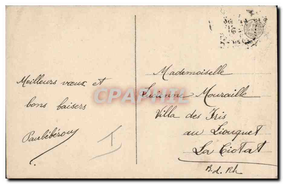 CPA Fantaisie Bonhomme de neige Femme Bonne annee  — Rückseite