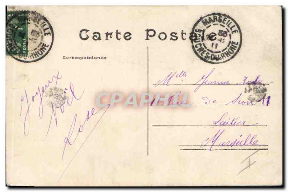 CPA Fantaisie Bonhomme de neige Enfants Noel  — Rückseite