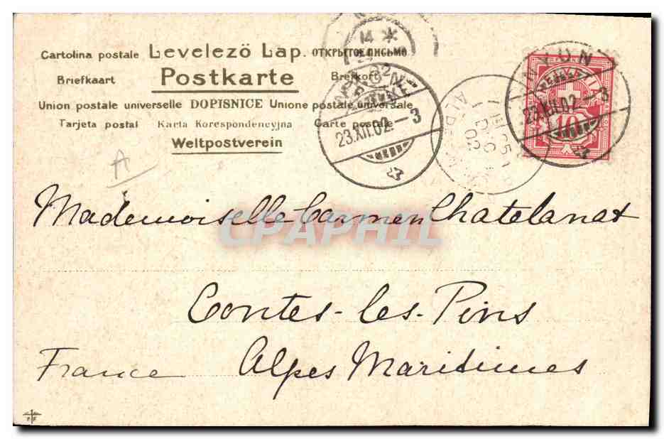 CPA Fantaisie Bonhomme de neige Enfants  — Rückseite