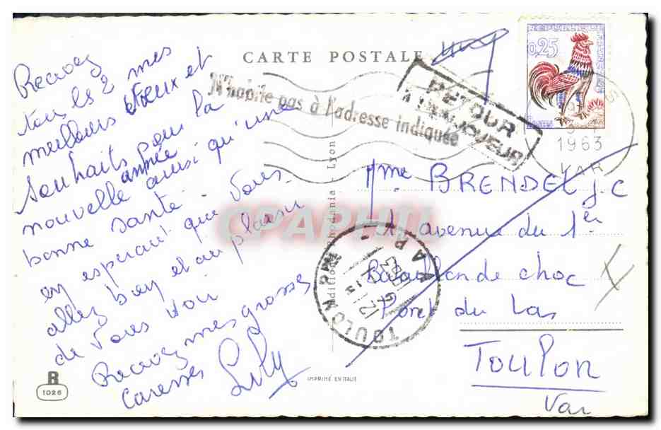 CPA Fantaisie Bonhomme de neige Mongolfiere Ballon  — Rückseite