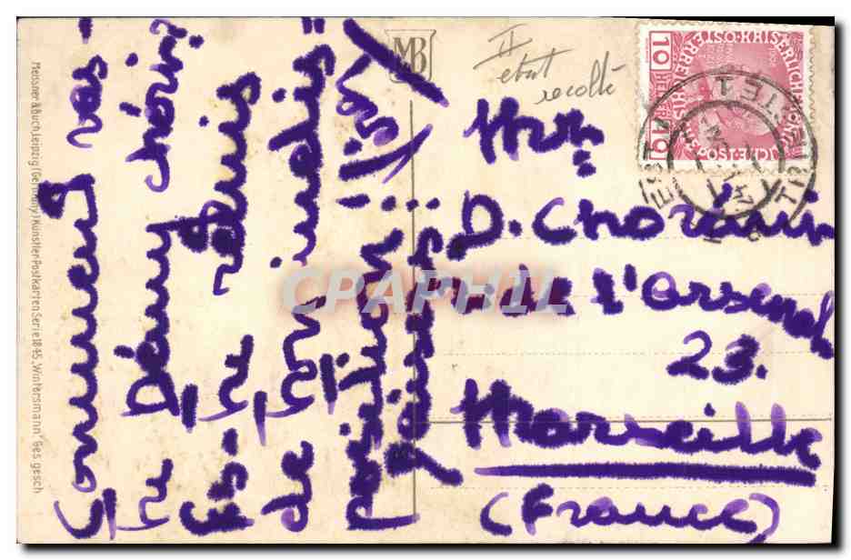 CPA Fantaisie Bonhomme de neige  — Verso