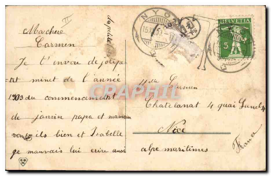 CPA Fantaisie Bonhomme de neige Chats Chat  — Rückseite