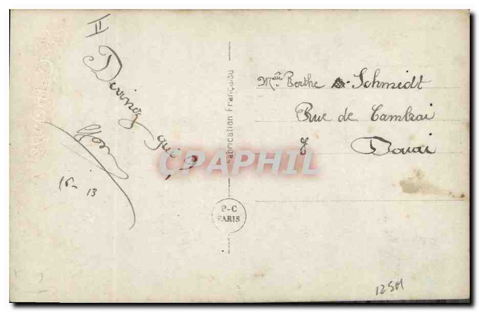 CPA Fantaisie Homme Ste Catherine Telephone  — Rückseite