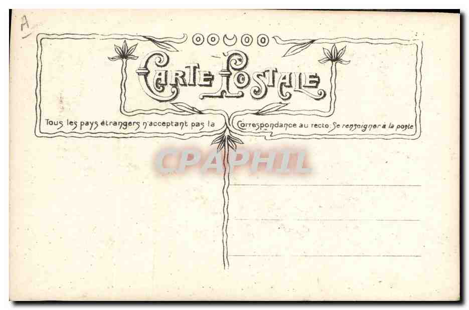 Sainte Catherine — illustration Art Nouveau — éditeur Crosssant, n° 3047 — Verso