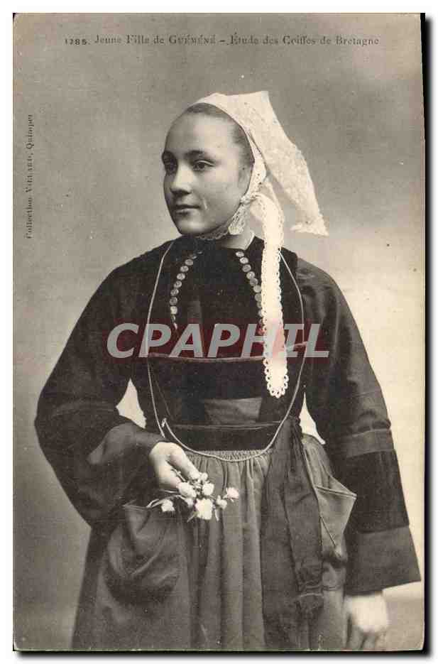 CPA Folklore Jeune filled e Guemene 