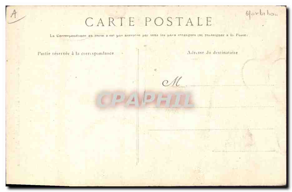 CPA Folklore Jeune filled e Guemene  — Verso
