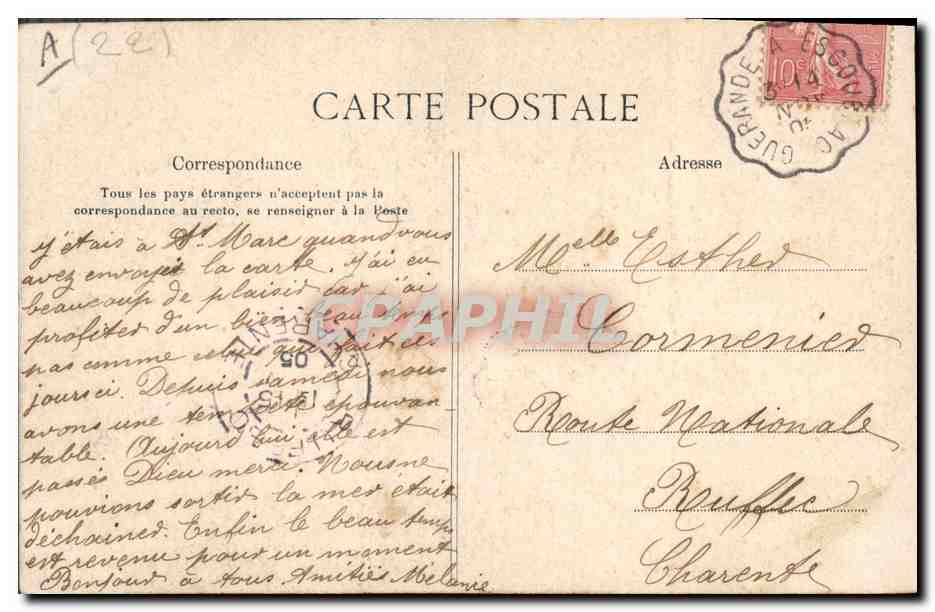 CPA Folklore Paimpolaise Le jour de l'arrivee des Islandais  — Verso