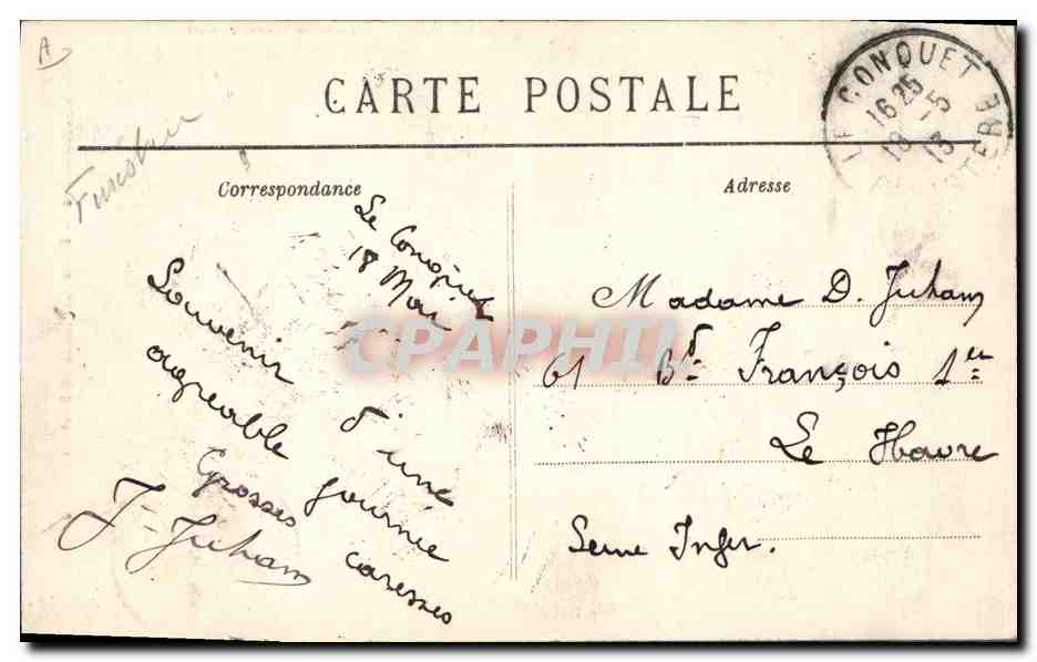 CPA Folklore Ouessantine  — Verso