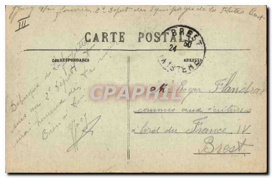 CPA Folklore Plougastel Daoulas Une famille dans son interieur Enfants  — Verso