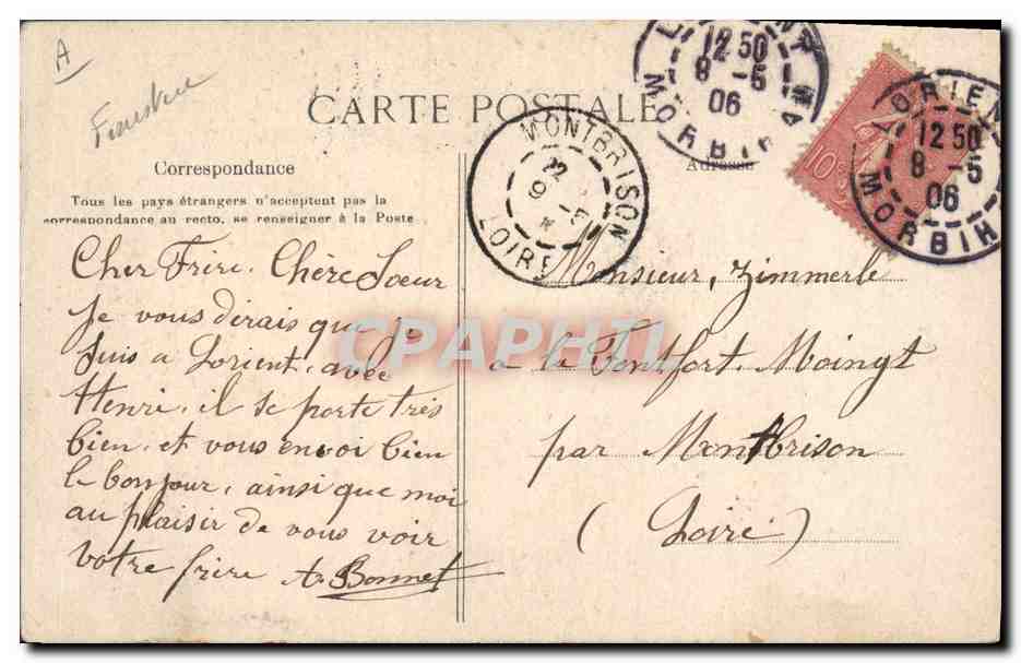 CPA Folklore Pont L'Abbe Une Bigoudenne  — Verso