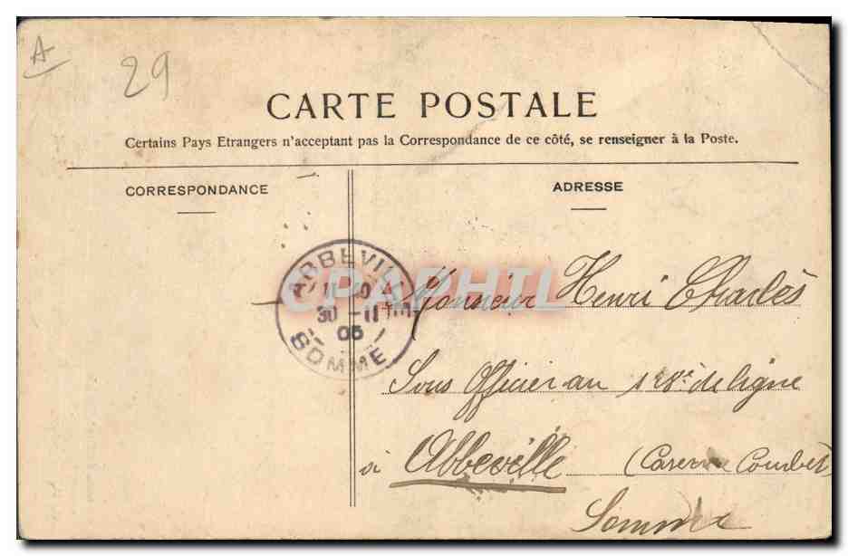 CPA Folklore Costume de Pont L'Abbe Enfant  — Verso