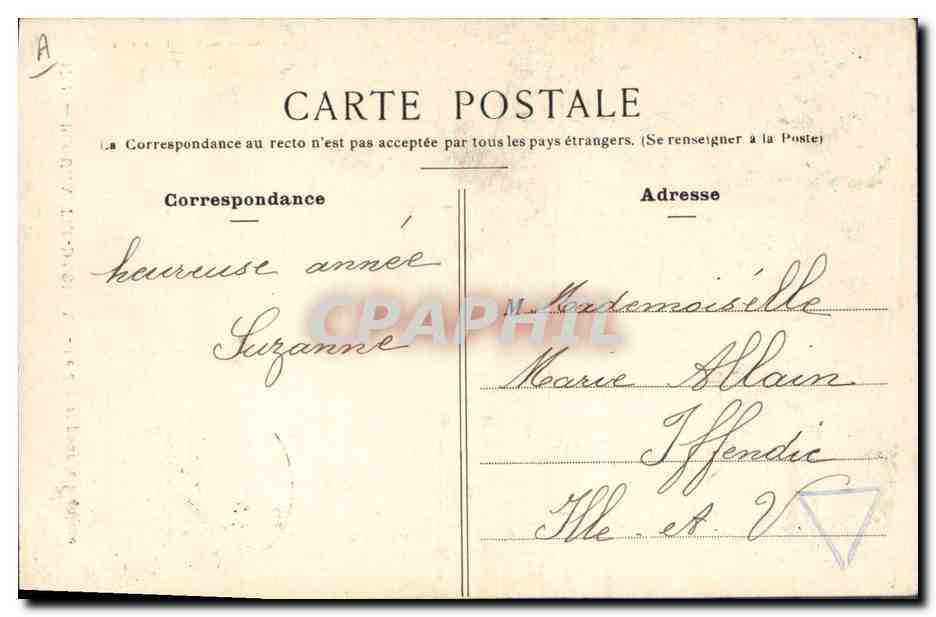 CPA Folklore Plougastel Daoulas Le depart pour le bapteme Enfants  — Verso